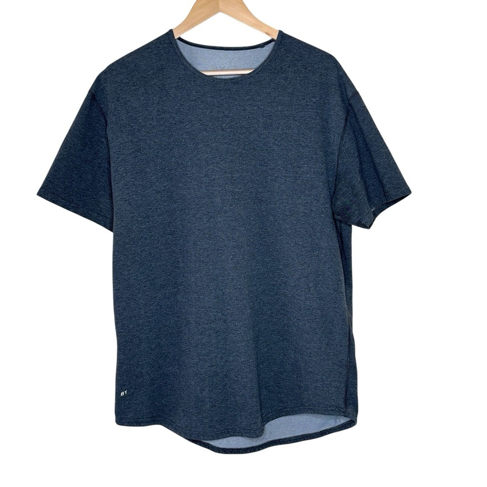 BYLT Mens Drop Cut Gray T‎ Shirt Size XL Short Sleeve Athleisure Casual Sports